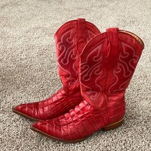 Handmade Los Altos Genuine Crocodile Cowboy Boots - like NEW (size 7.5)